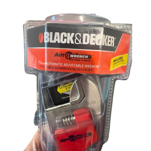 Black + Decker Automated Adjustable Wrench AAW100 One Touch Adjustment, Steel - Picture 2 of 9